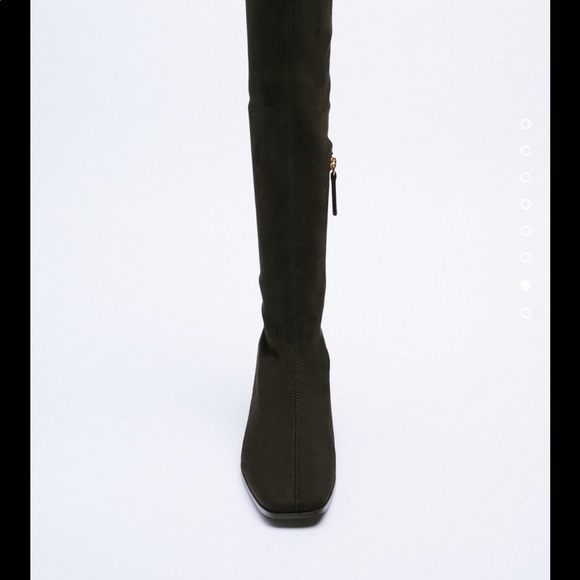 NWT Zara heeled over the knee black boots NWT - Picture 5 of 7